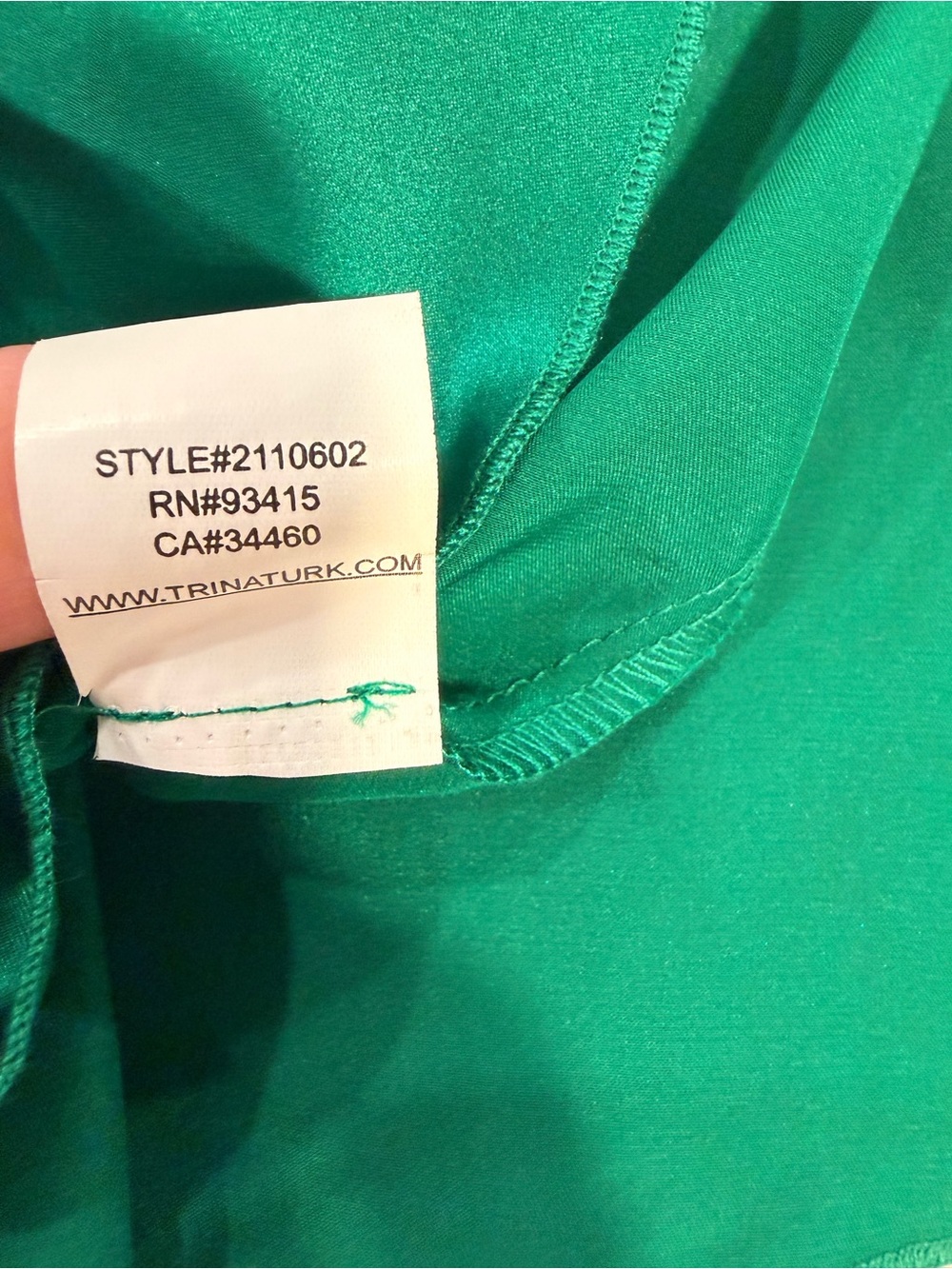 Trina Turk Emerald Green Ruffle-Cami Top Size Small - Picture 12 of 13